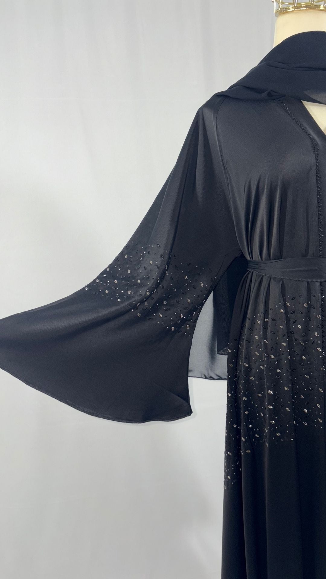 ✨ Abaya RIVIÈRE DE DIAMOND – Élégance Scintillante