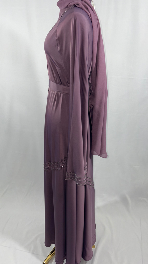 ABAYA SULTANA (Violette perlé)
